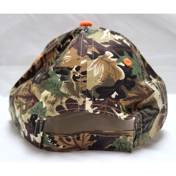 Toyota Trucks Camo Baseball Cap Trucker Hat Orange Accents Adjustable Back OSFM - Picture 3 of 7